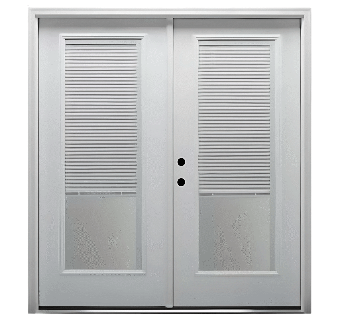 Double door With blinds flush glazed