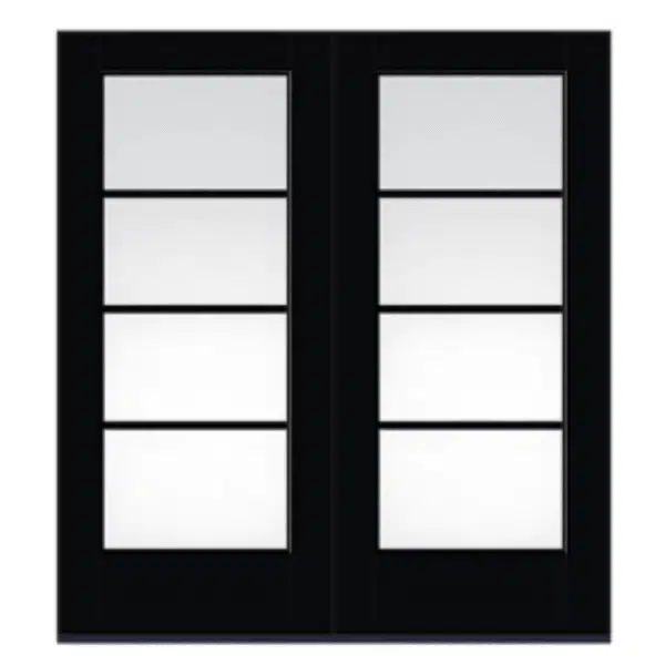 4lite flush glazed double door