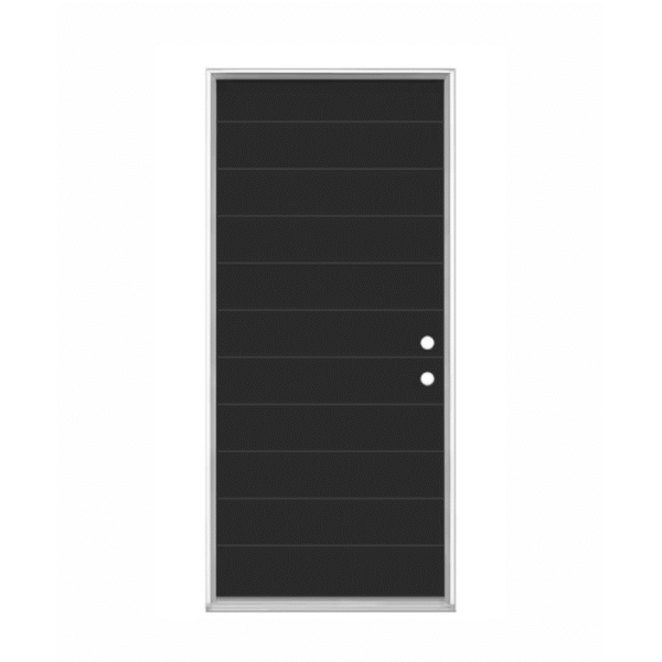 Modern Solid 10-Line Horizontal Prehung Door