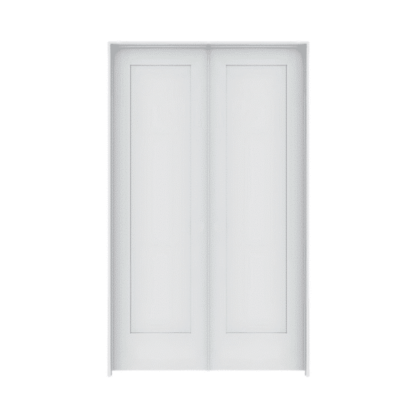 1-Panel Shaker Primed Solid Core Prehung Double Door