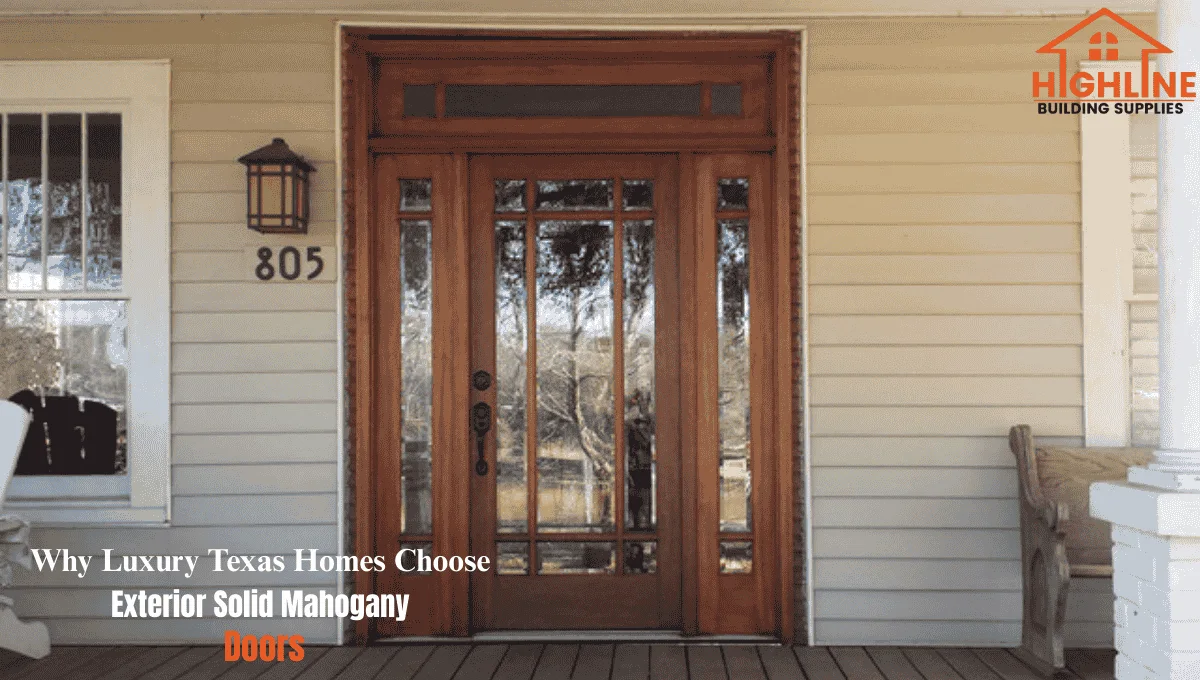 exterior solid mahogany door